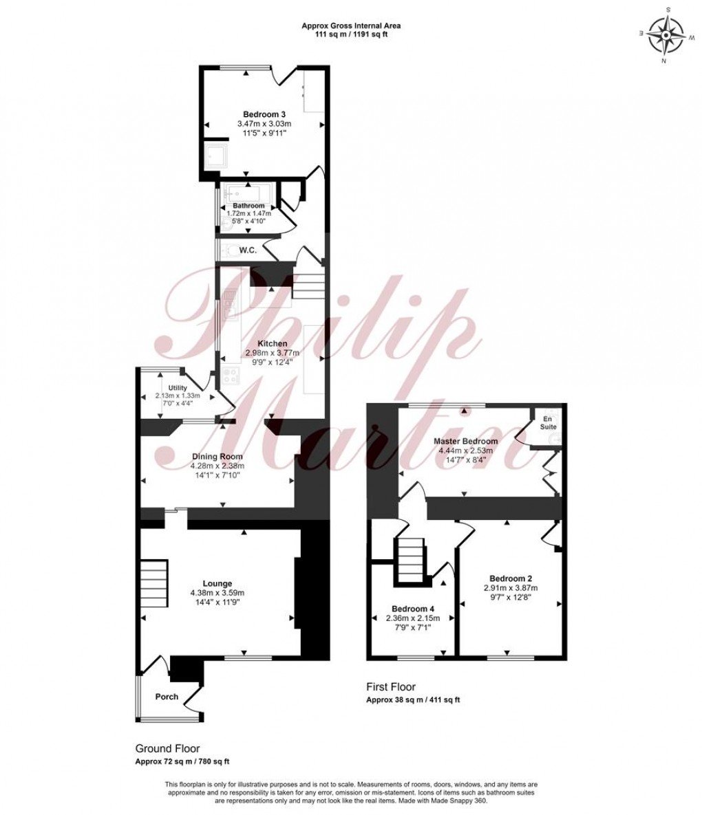 Floorplan for Portscatho, Roseland Peninsula