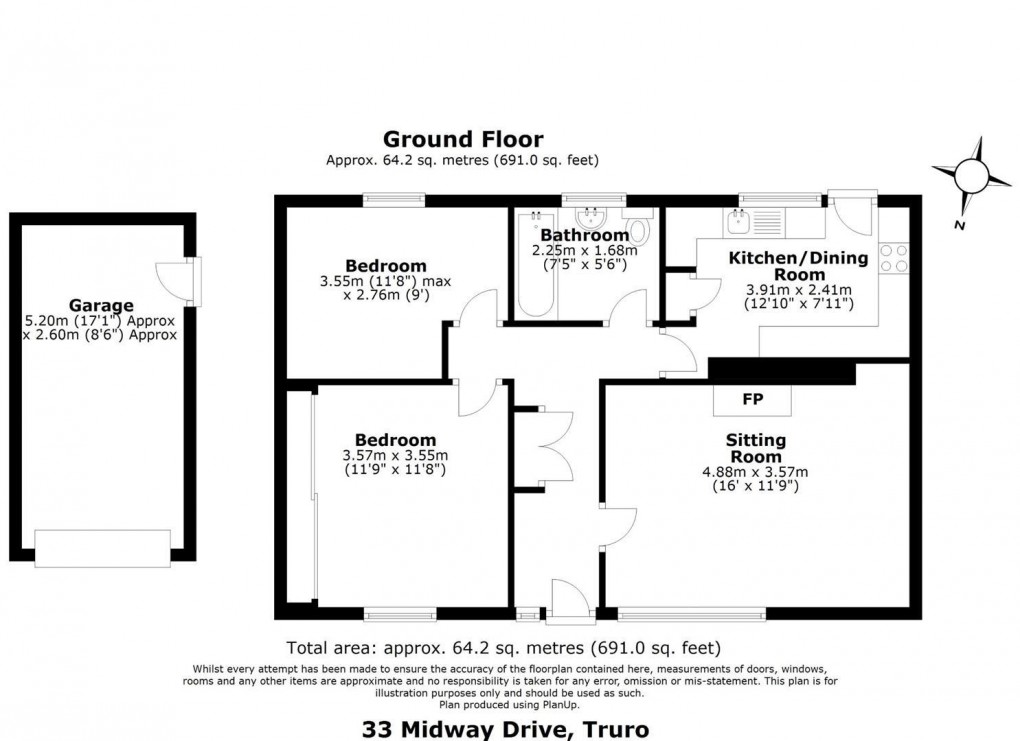 Floorplan for Midway Drive, Truro