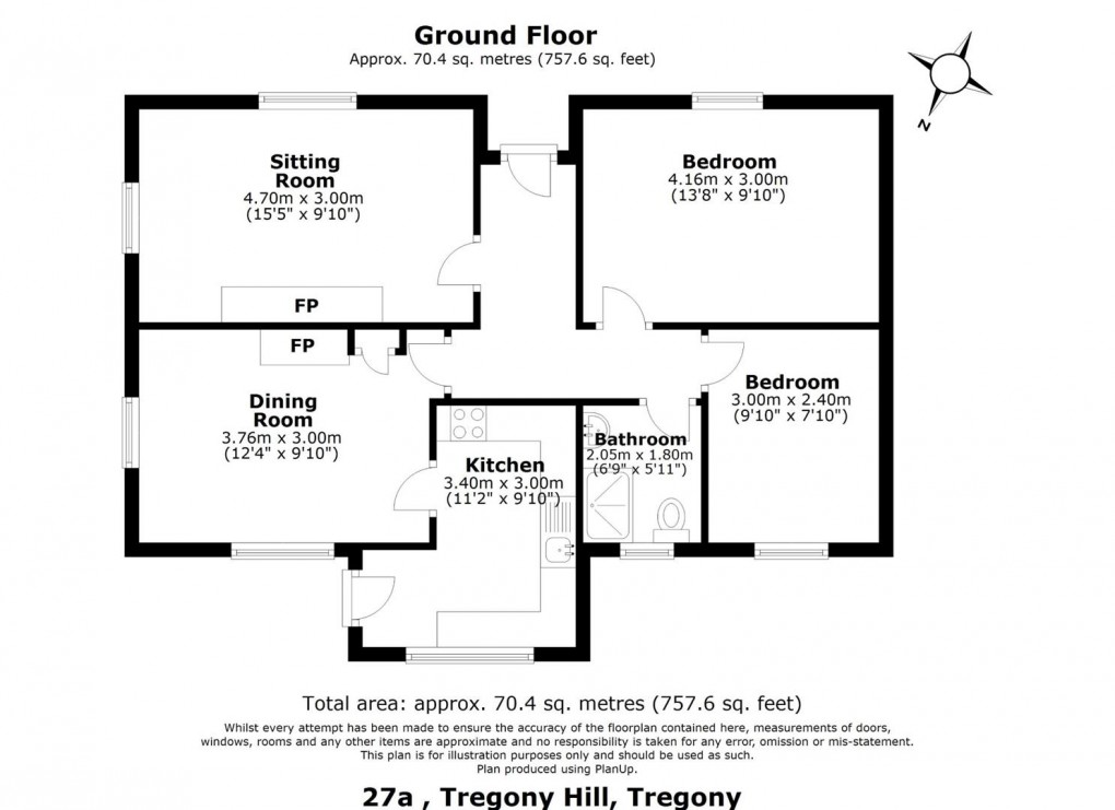 Floorplan for Tregony, Truro