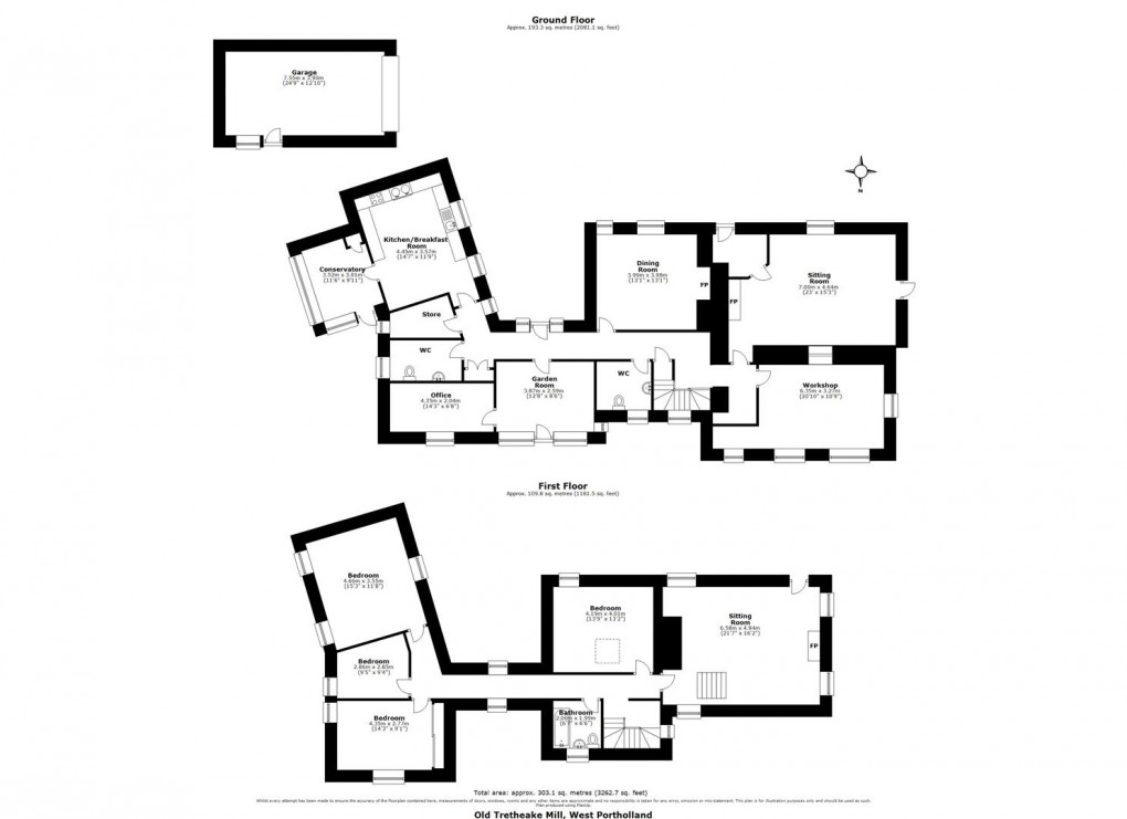 Floorplan for West Portholland, Portloe, Truro