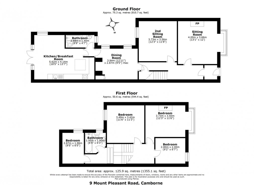 Floorplan for Mount Pleasant Road, Camborne