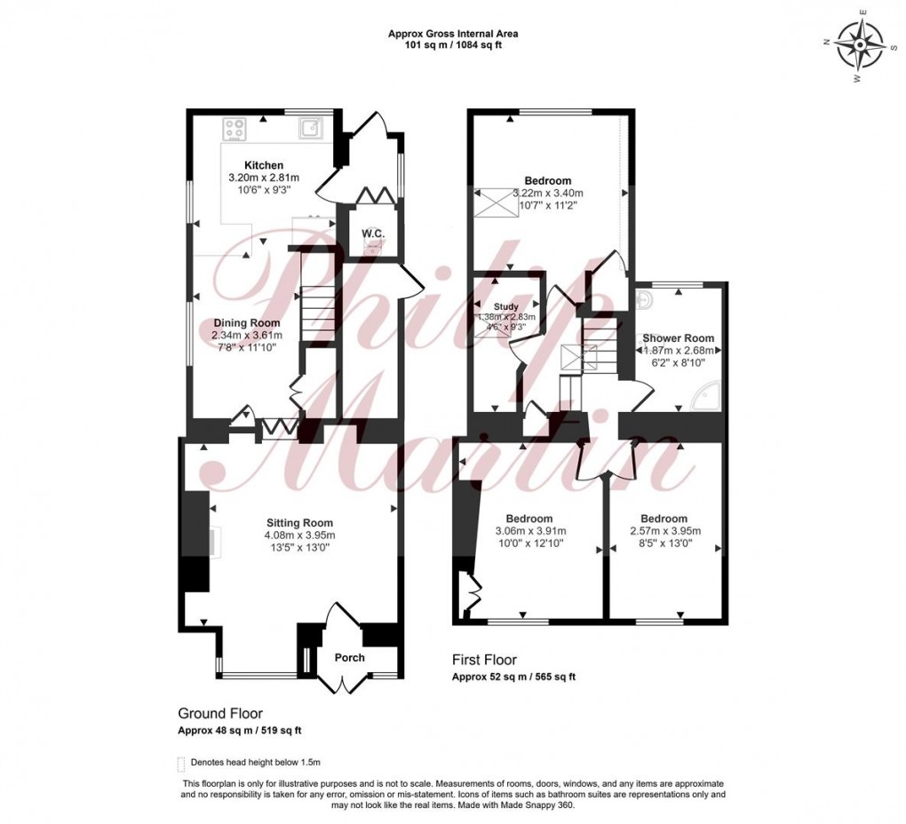 Floorplan for Chapel Street, Probus