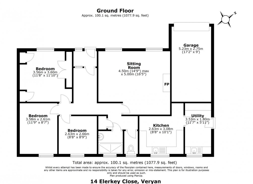 Floorplan for Elerkey Close, Veryan