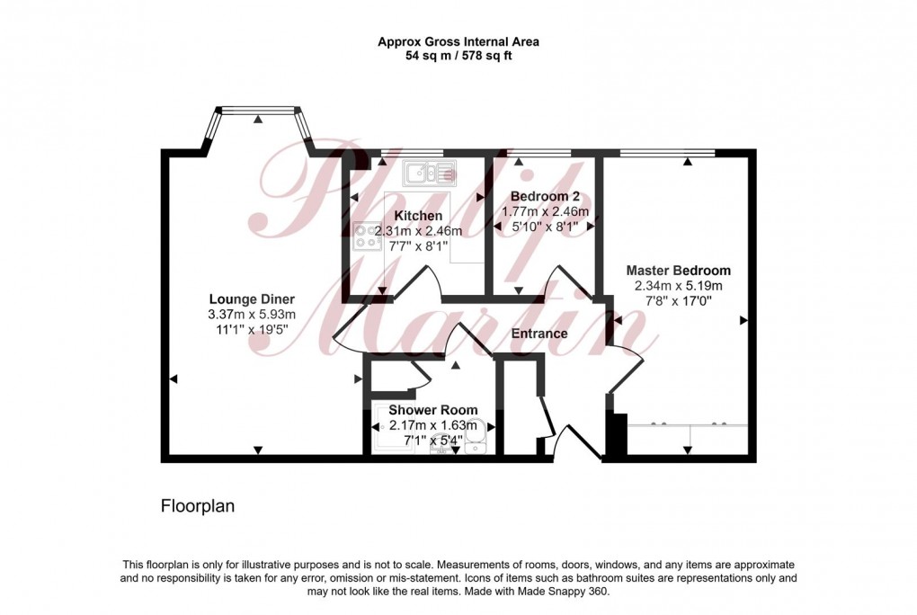 Floorplan for Penhaligon Court, Truro