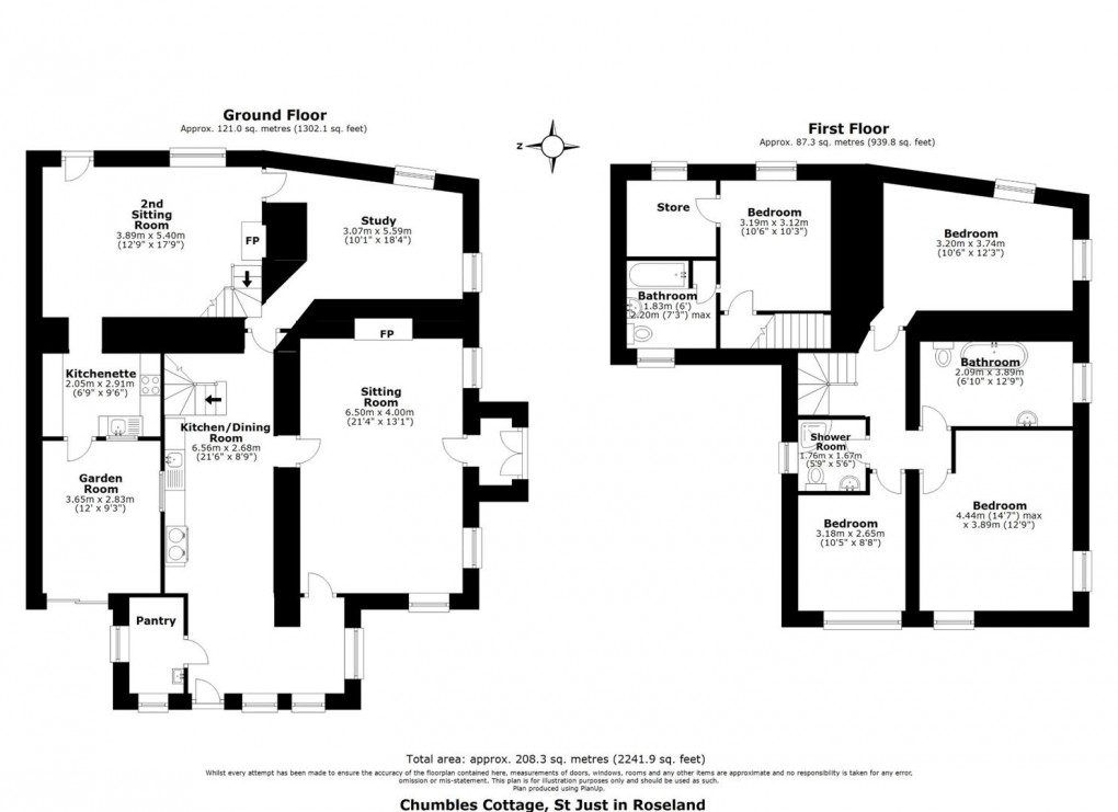 Floorplan for St. Just In Roseland, Truro