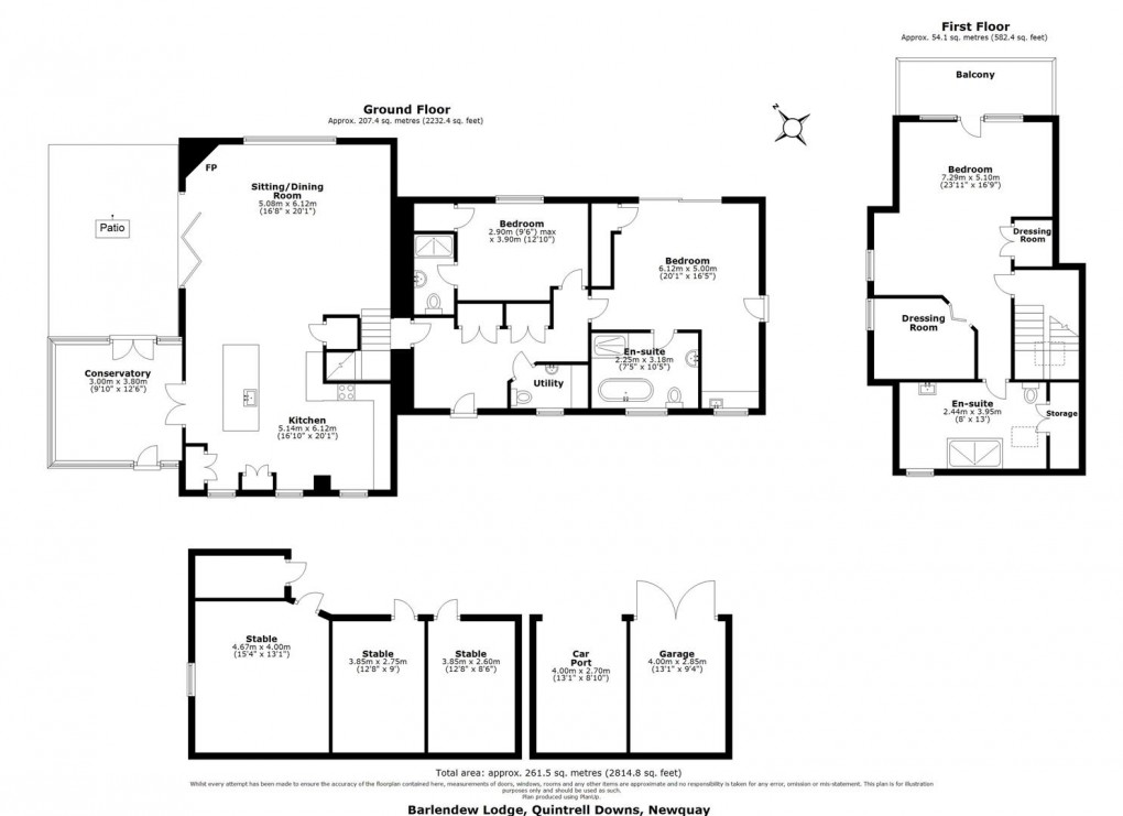 Floorplan for Quintrell Downs, Newquay