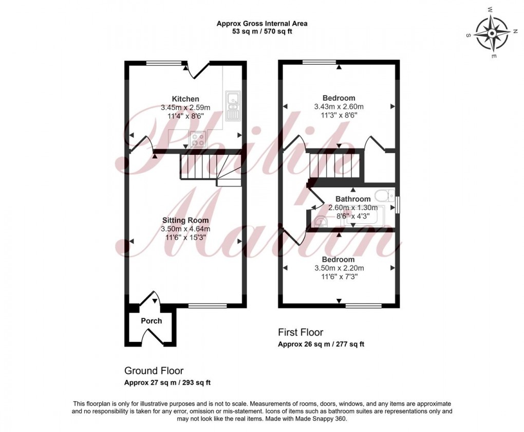 Floorplan for Hawthorn Way, Threemilestone