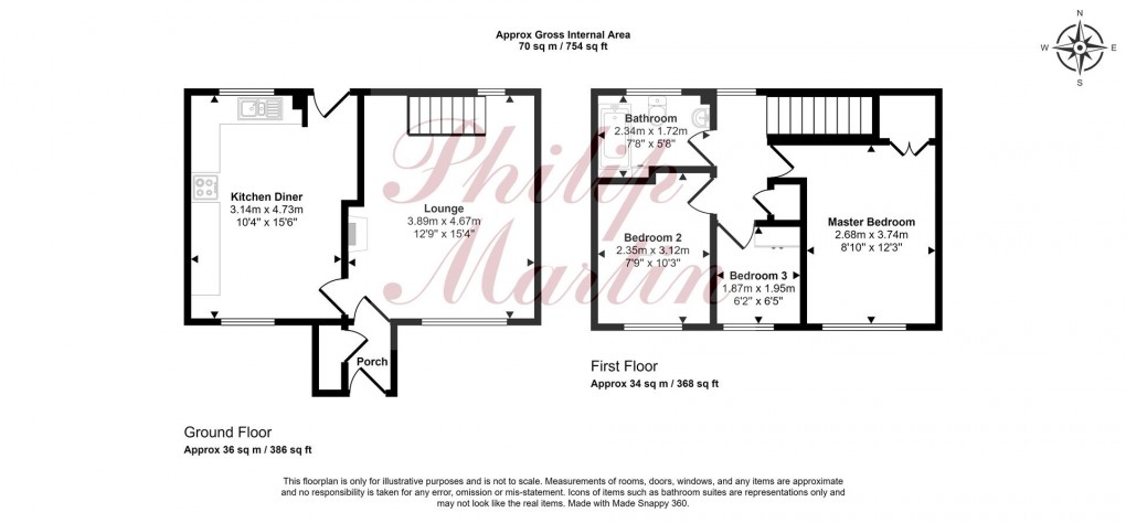 Floorplan for Parcandowr, Grampound Road