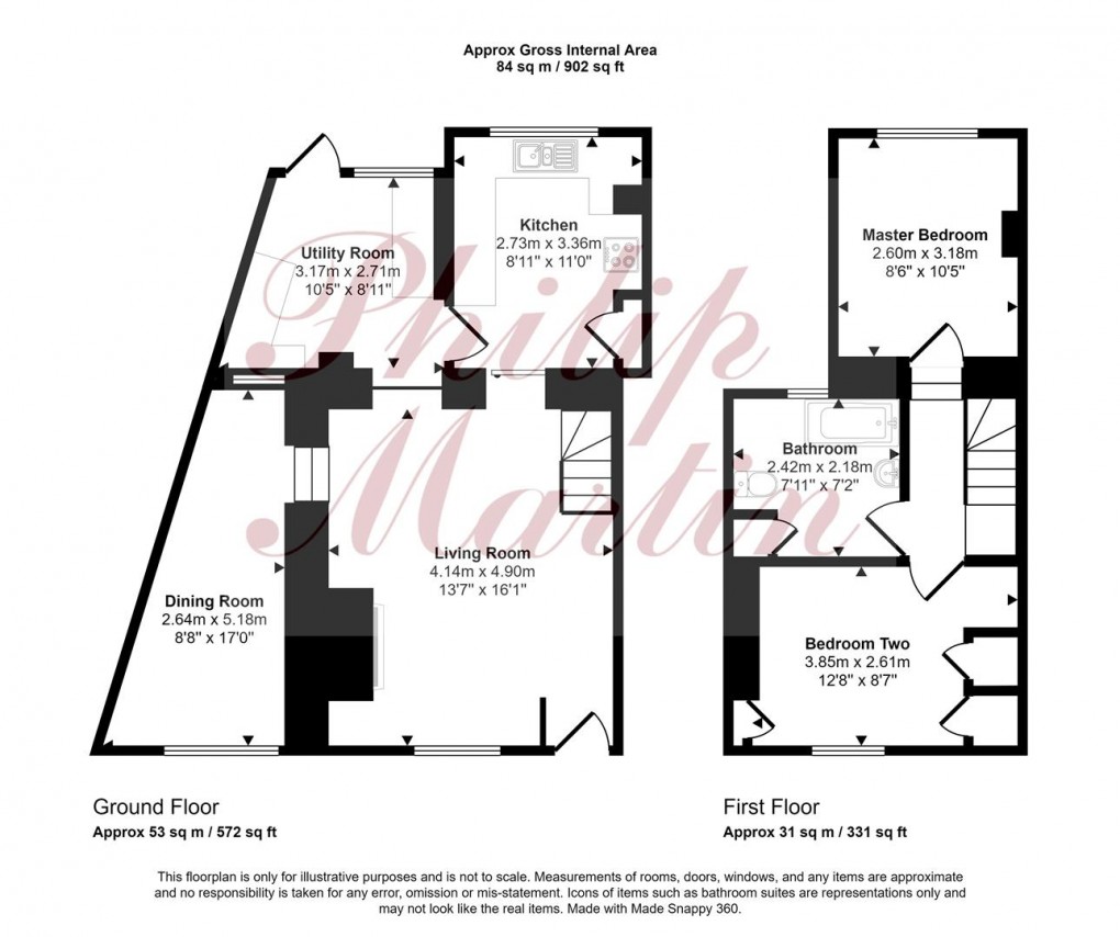 Floorplan for Fore Street, Constantine, Falmouth