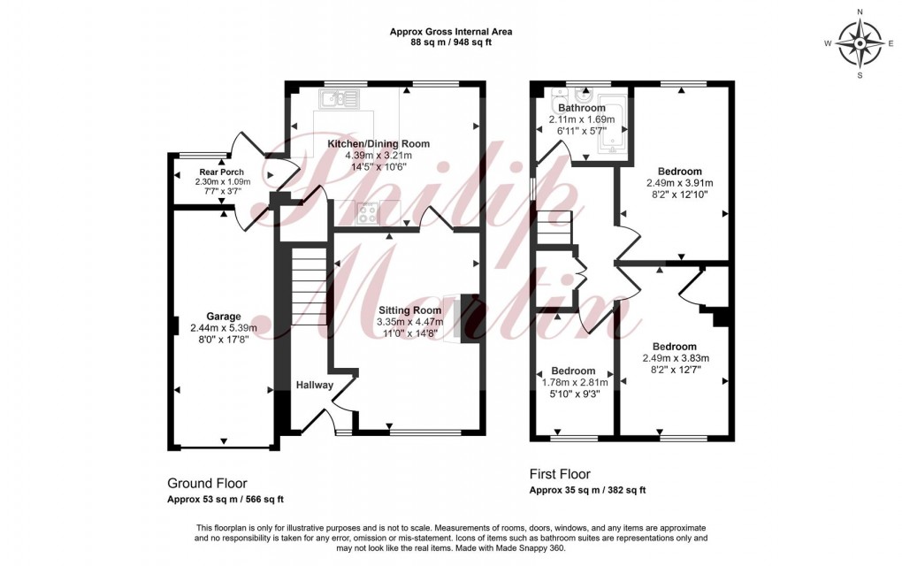 Floorplan for Ventonlace, Grampound Road