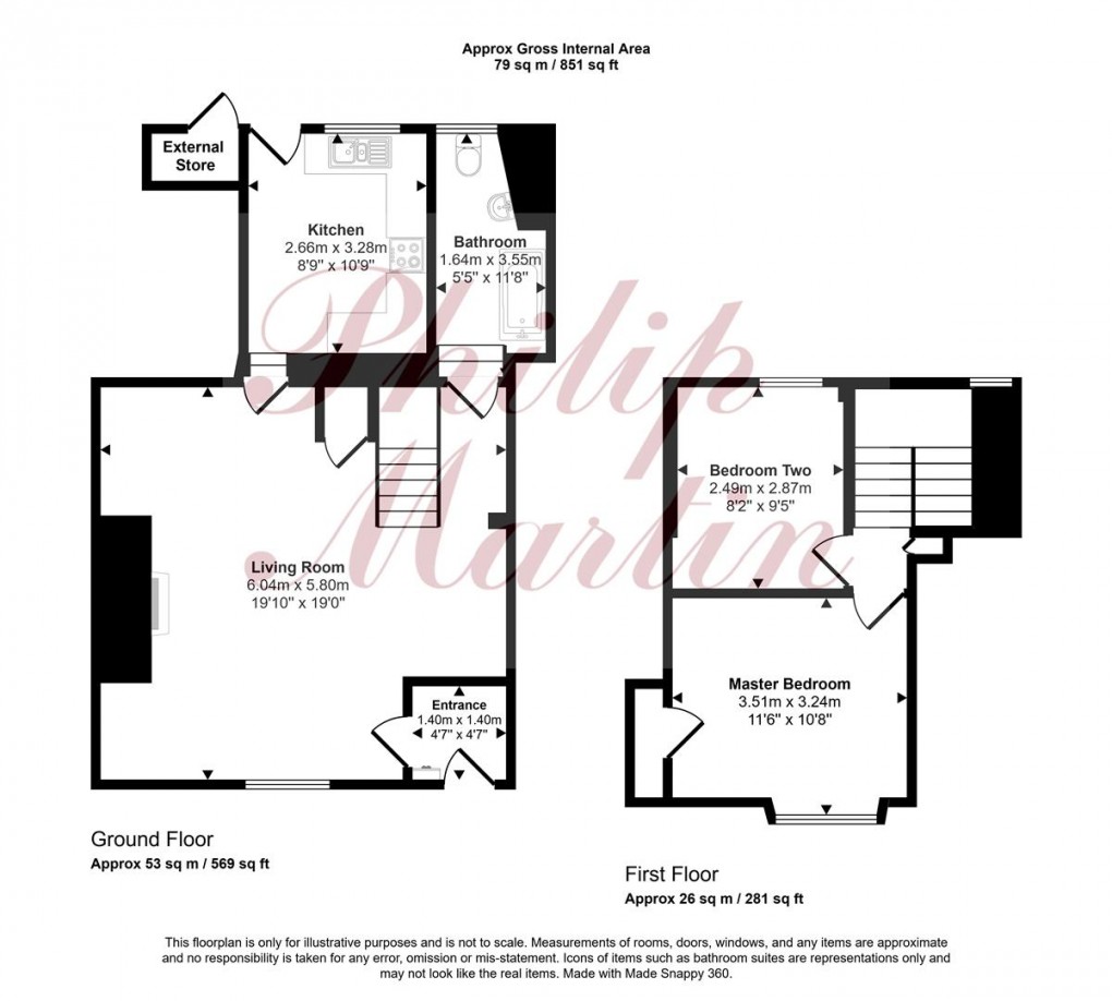 Floorplan for Rope Walk, Calenick, Truro
