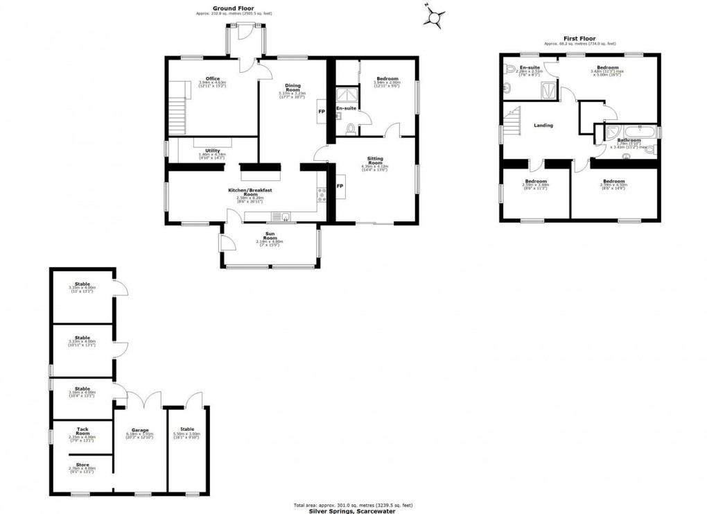 Floorplan for Truro/St Austell - House, Land & Stables