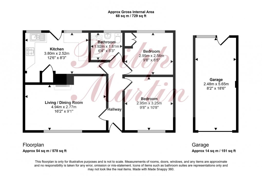 Floorplan for Fore Street, Beacon, Camborne