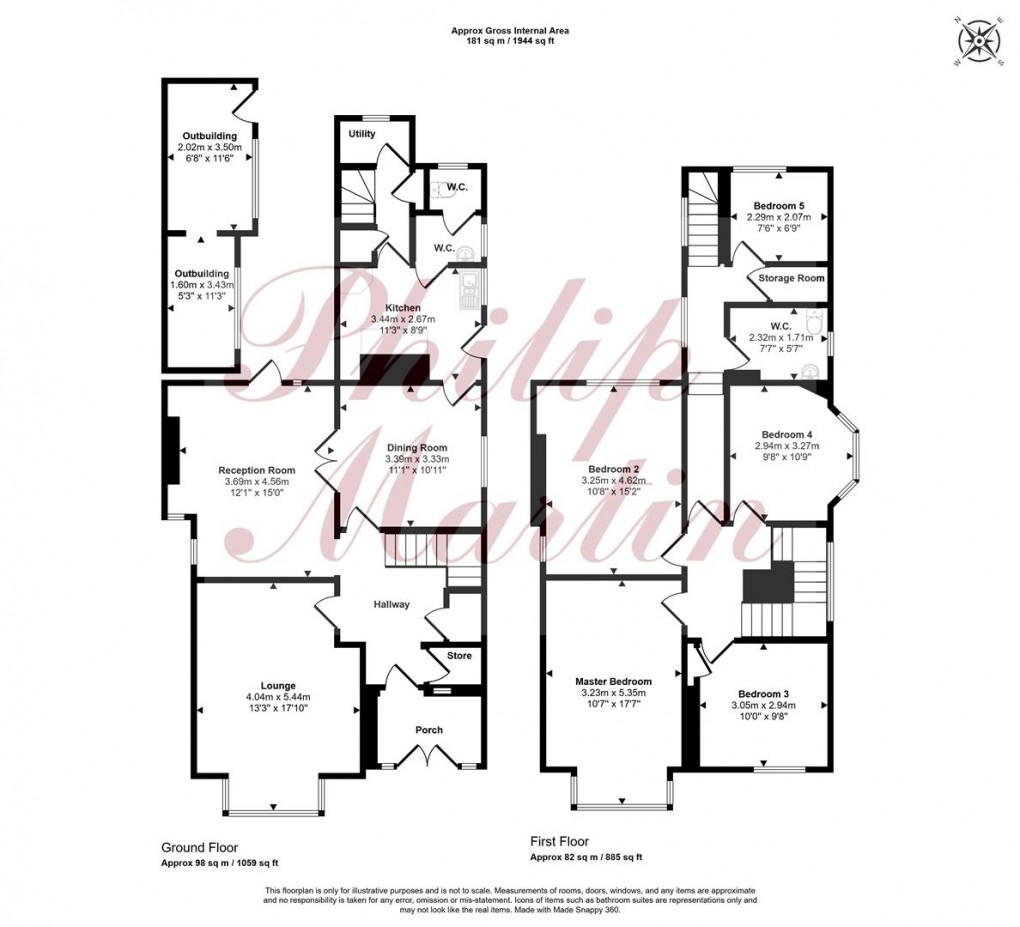 Floorplan for The Leats, Truro