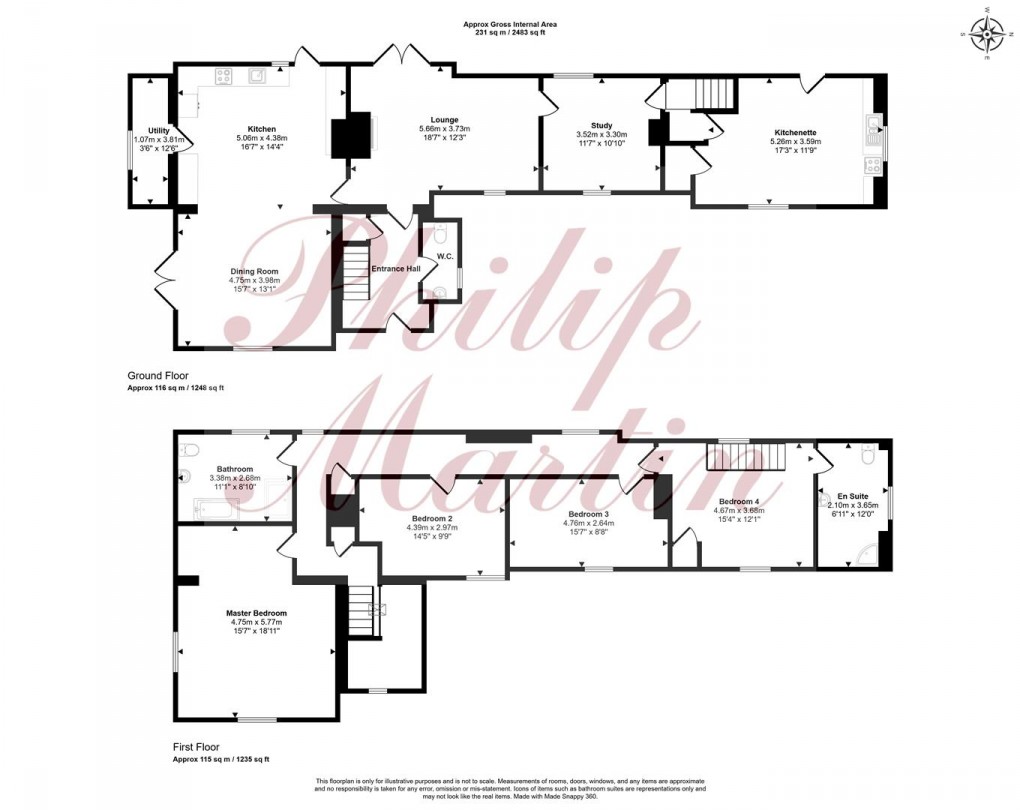 Floorplan for Tolcarne, St. Day, Redruth