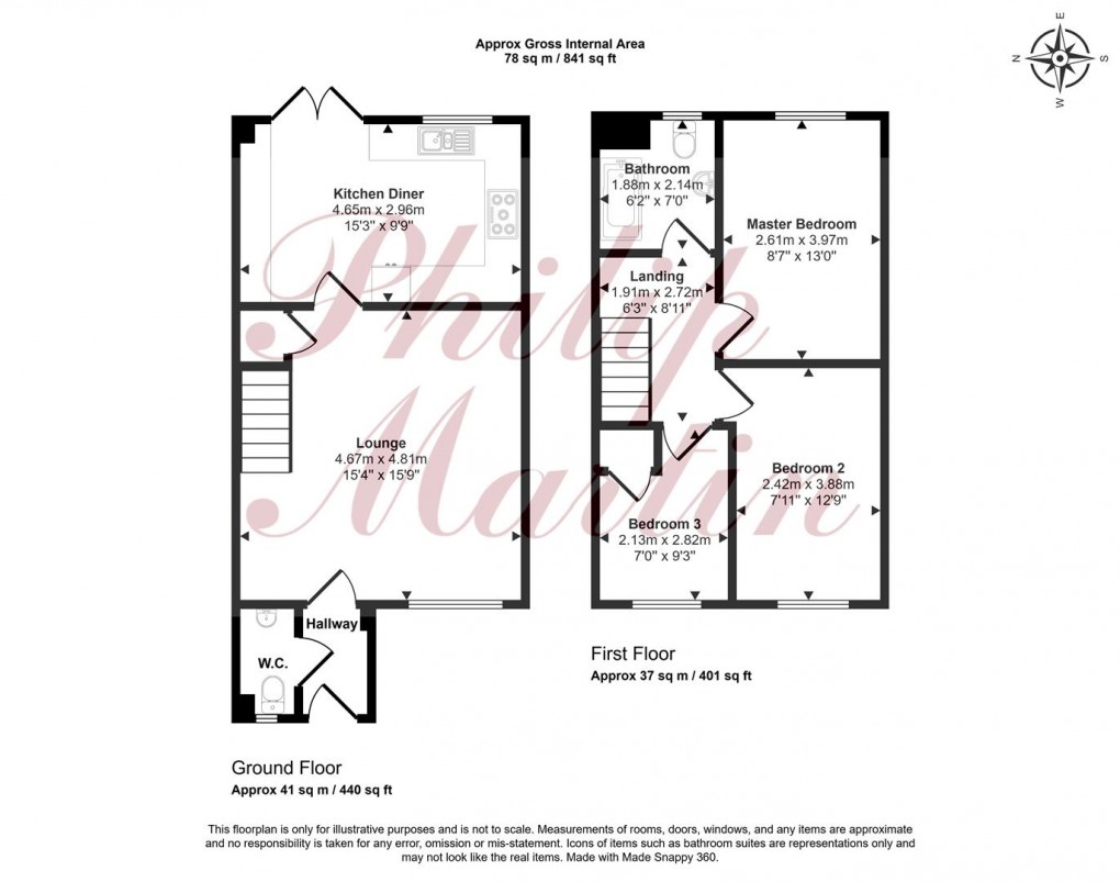 Floorplan for Parcandowr Gardens, Grampound Road