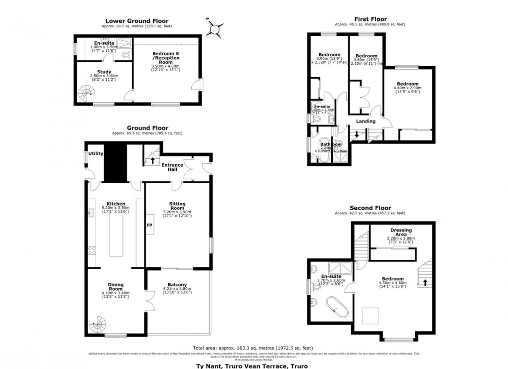 Floorplan for Truro Vean Terrace
