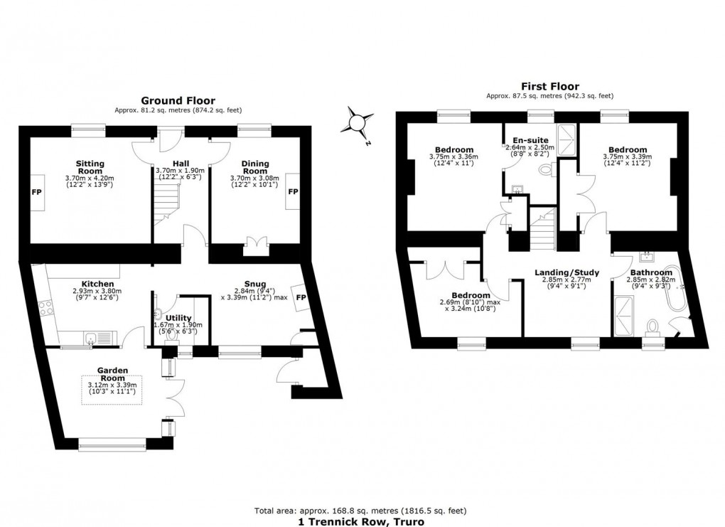 Floorplan for Trennick Row, Truro