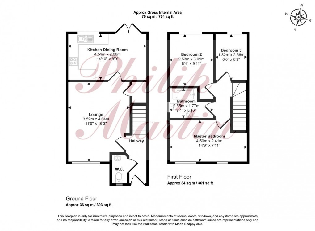 Floorplan for Pras Gwel An Karn, Probus