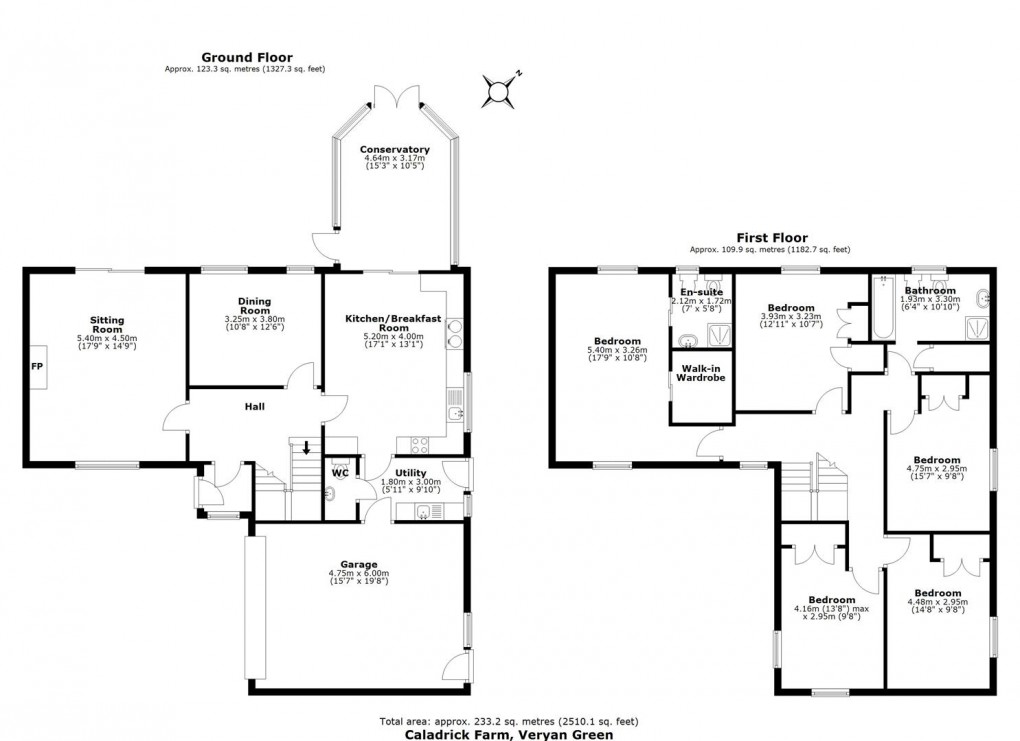 Floorplan for Veryan Green, Truro