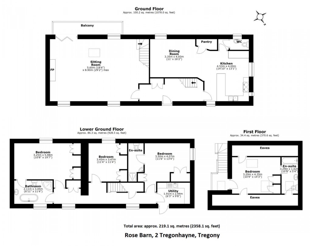 Floorplan for Tregonhayne, Tregony