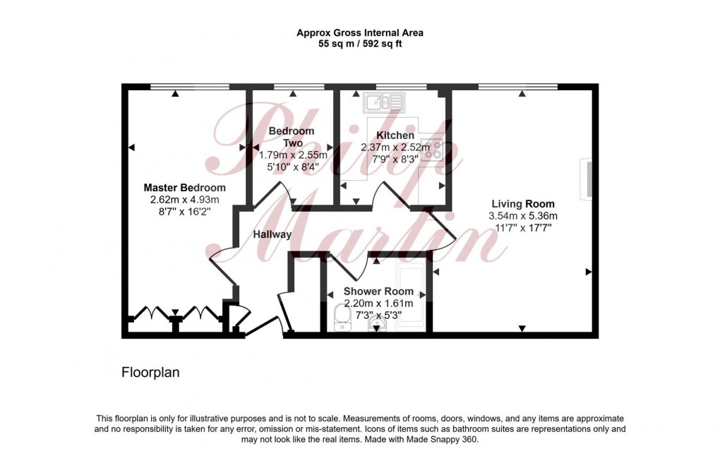 Floorplan for Penhaligon Court, Truro