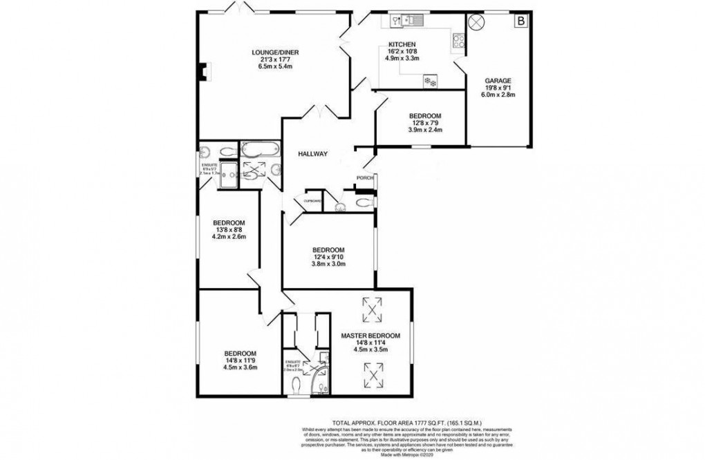 Floorplan for Trelispen Park Drive, Gorran Haven