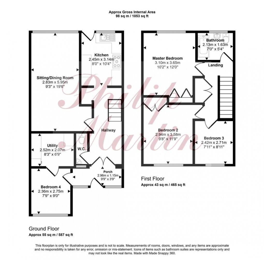 Floorplan for Tresithney Road, Carharrack, Redruth