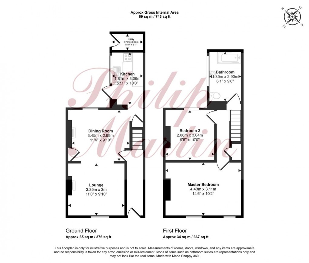 Floorplan for Parkins Terrace, Truro
