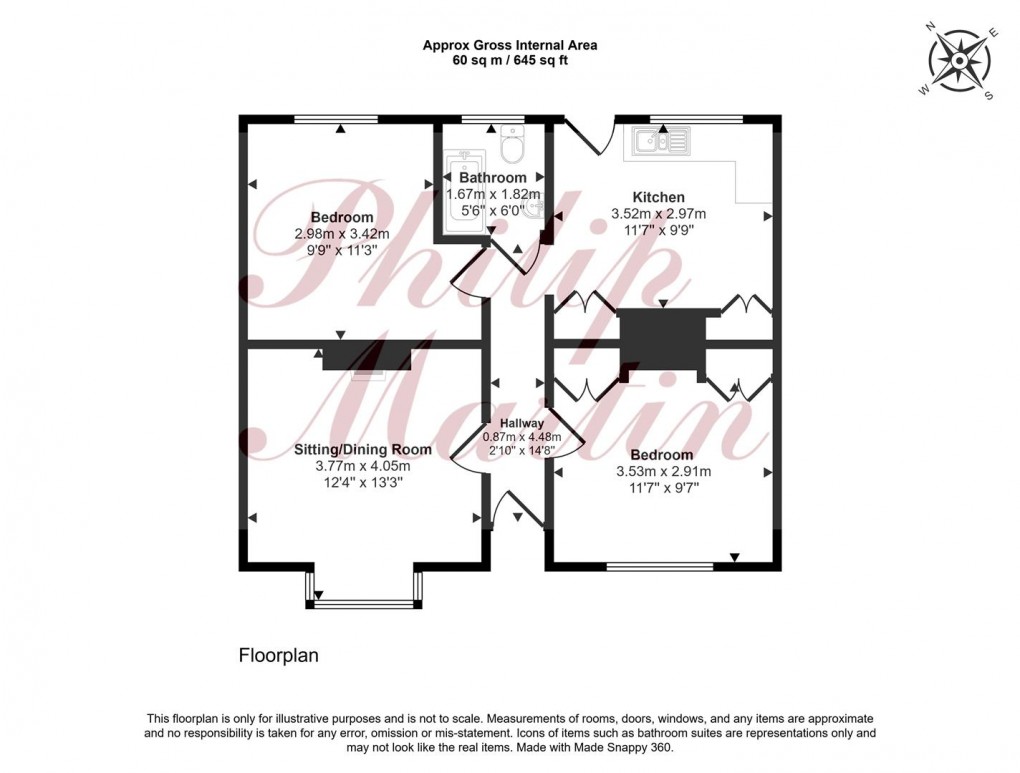 Floorplan for Lower Comprigney, Truro