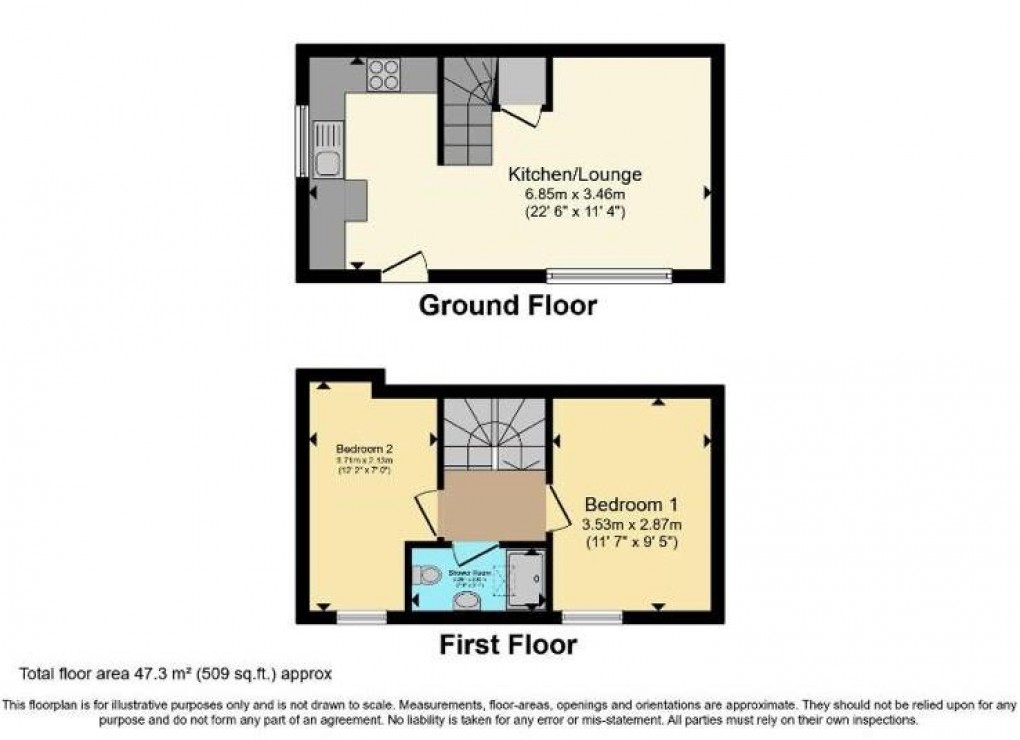 Floorplan for Pound Lane, Bodmin