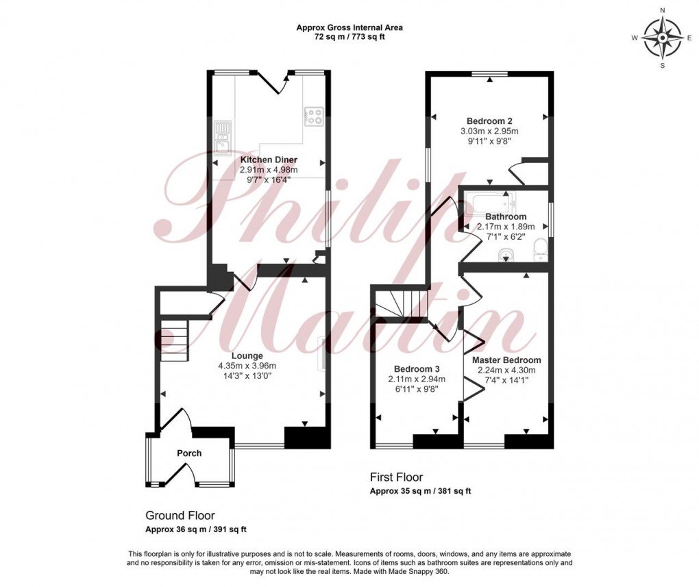 Floorplan for Fore Street, Probus