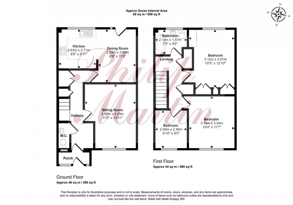 Floorplan for Warne Close, Tregony