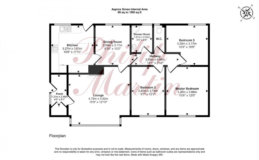 Floorplan for Higher Polsue Way, Tresillian