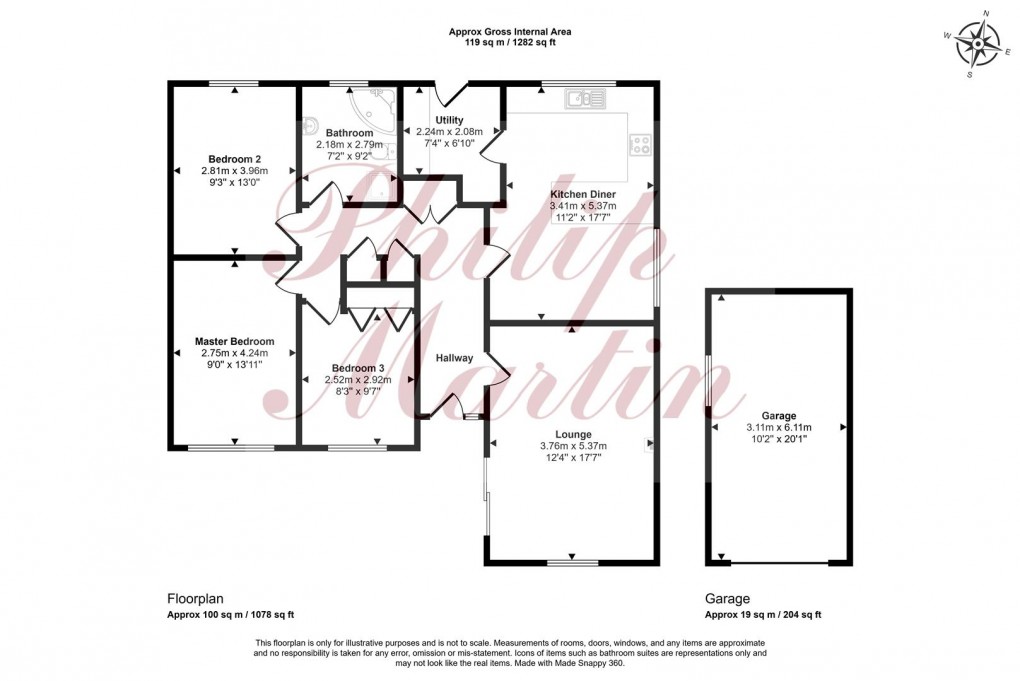 Floorplan for Socotra Drive, Trewoon, St. Austell
