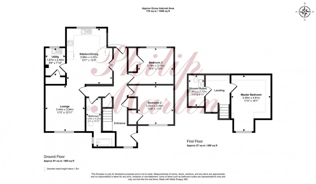 Floorplan for Penwethers Lane, Truro
