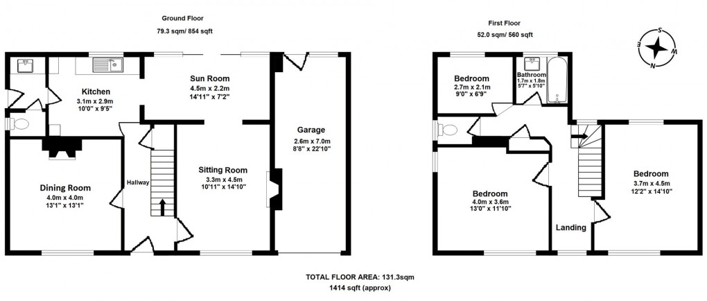 Floorplan for Tregolls Road, Truro