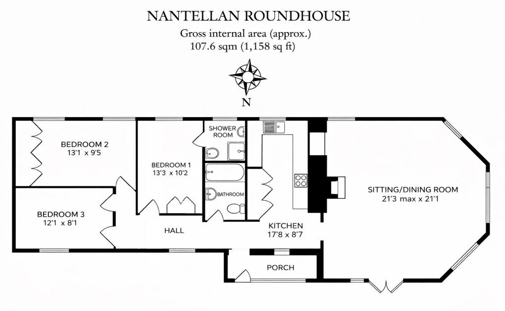 Floorplan for Near Grampound, Truro