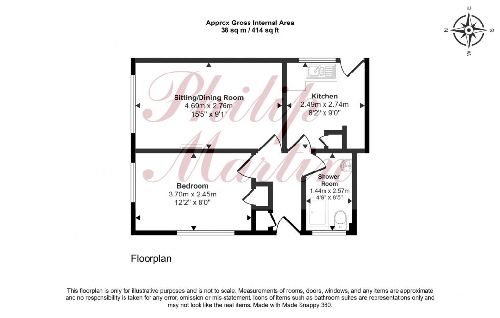 Floorplan for North Parade, Portscatho