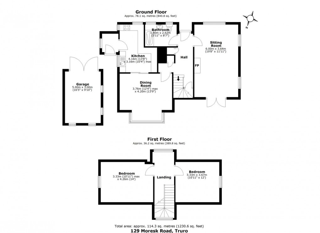 Floorplan for Moresk Road, Truro