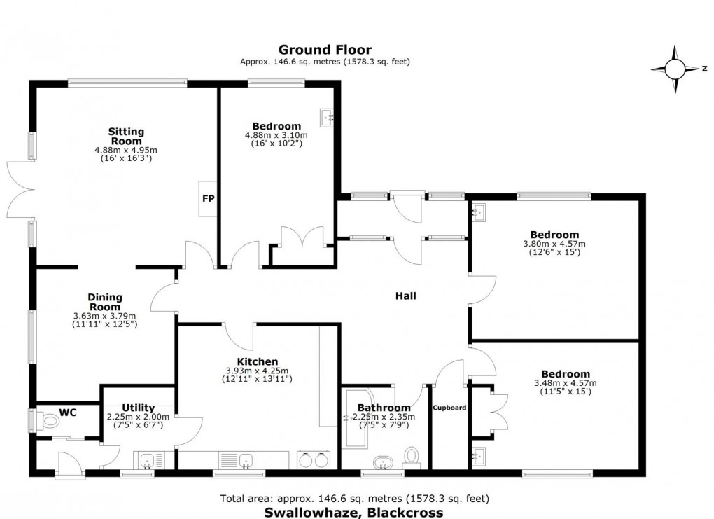 Floorplan for Black Cross, Newquay