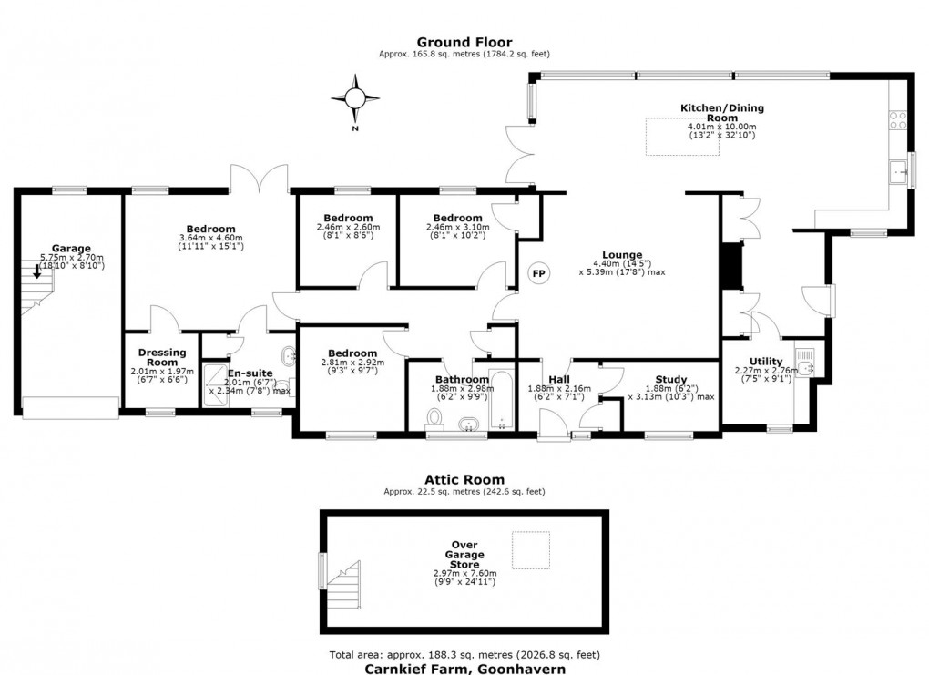 Floorplan for Wheal Frances, Goonhavern