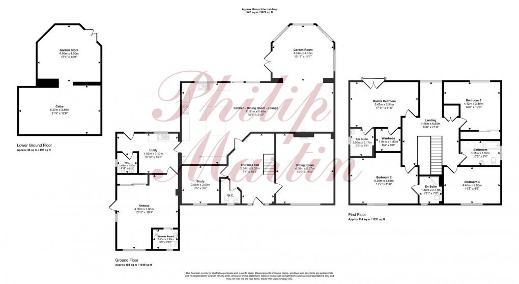Floorplan for Fore Street, Probus