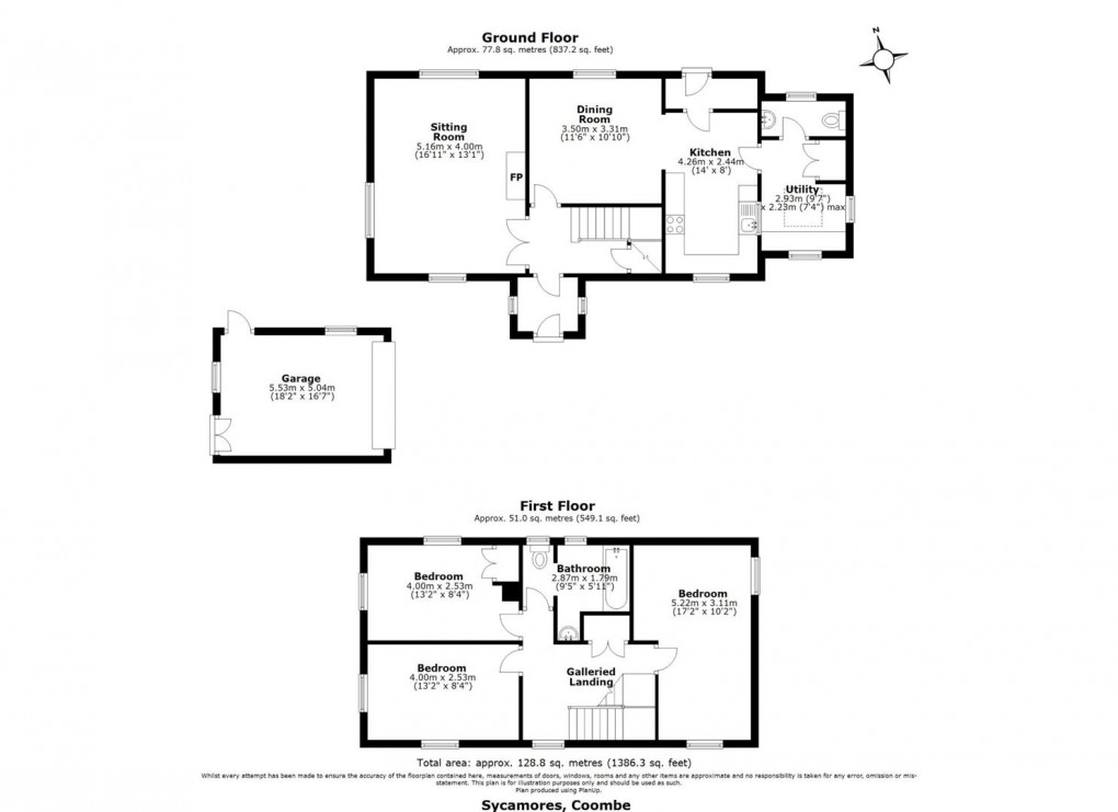 Floorplan for Coombe, St. Austell