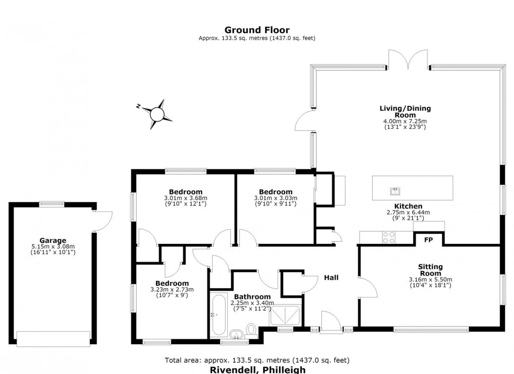 Floorplan for Philleigh, Truro
