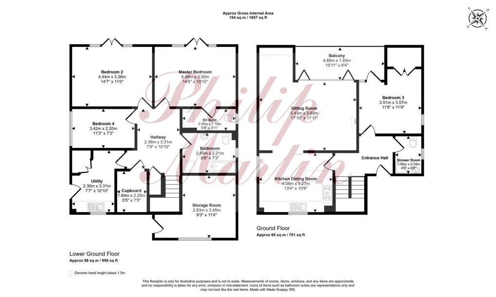 Floorplan for Eastcliff, Porthtowan