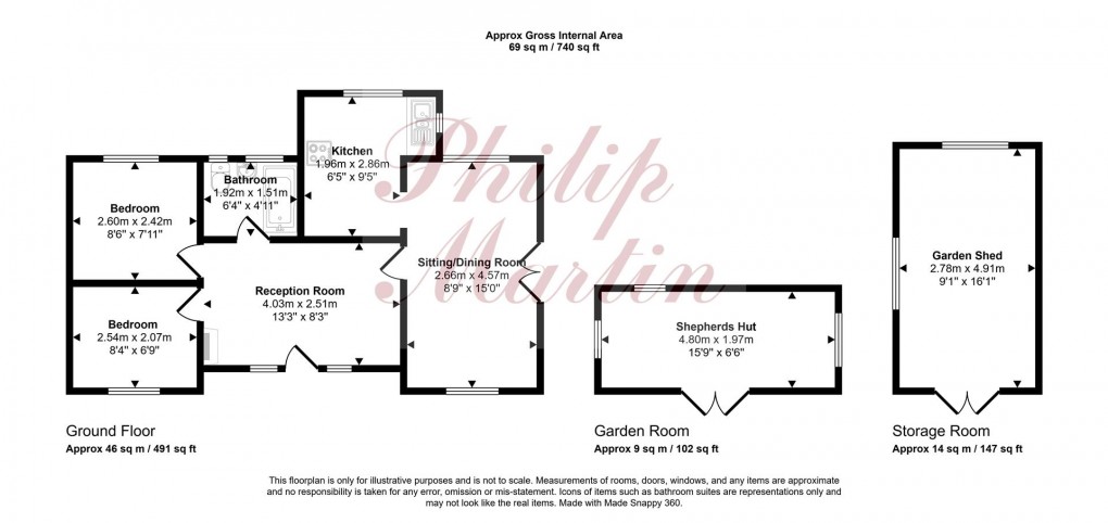 Floorplan for Towan Beach Villas, St Anthony